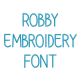 Robby Embroidery Font | Machine Embroidery Designs by JuJu
