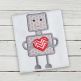 Valentine Robot Applique | Machine Embroidery Designs by JuJu