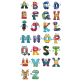 Robots Applique Alphabet Machine Embroidery Designs by JuJu