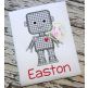 Robot Boy Applique | Machine Embroidery Designs by JuJu