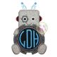 Robot Monogram Applique | Machine Embroidery Designs by JuJu