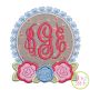 Itch 2 Stitch Roses Monogram Frame Applique Digital Embroidery Machine Designs by JuJu