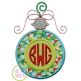 Round Ornament Monogram Applique | Machine Embroidery Designs by JuJu