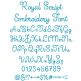 Royal Script Embroidery Font | Machine Embroidery Designs by JuJu