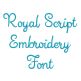 Royal Script Embroidery Font | Machine Embroidery Designs by JuJu