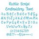 Ruthie Script Embroidery Font | Machine Embroidery Designs by JuJu