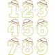 Safari Hat Birthday Numbers Applique