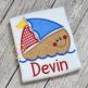 SailAway Boat Applique | Machine Embroidery Designs by JuJu