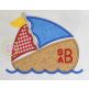 SailAway Boat Applique | Machine Embroidery Designs by JuJu