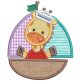 Sailboat Animals Applique Machine Embroidery Designs by JuJu 