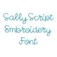 Sally Script Embroidery Font | Machine Embroidery Designs by JuJu