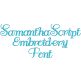 Samantha Script Embroidery Font | Machine Embroidery Designs by JuJu