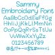Sammy Embroidery Font | Machine Embroidery Designs by JuJu