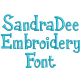 Sandra Dee Font Machine Embroidery Designs By JuJu