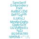 Sans Serif Embroidery Font Machine Embroidery Designs by JuJu