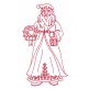 Old World Santas Redwork Machine Embroidery Designs by JuJu