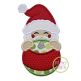 Santa Claus Ornament Peeker Applique | Machine Embroidery Designs by JuJu