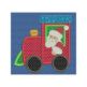 Santa Train Applique Machine Embroidery Designs by JuJu 