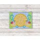 ITH Fresh Lemons Scallop Mug Rug | Machine Embroidery Designs by JuJu