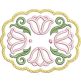 ITH Scalloped Tulip Coaster | Machine Embroidery Designs by JuJu