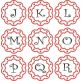 Scalloped Hearts Monogram