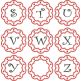 Scalloped Hearts Monogram