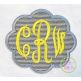 Scalloped Oval Monogram Frame Applique | Machine Embroidery Designs by JuJu