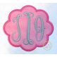 Scalloped Oval Monogram Frame Applique | Machine Embroidery Designs by JuJu
