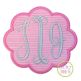 Scalloped Oval Monogram Frame Applique | Machine Embroidery Designs by JuJu