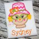 Scarecrow Glasses Girl Applique | Machine Embroidery Designs by JuJu