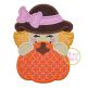 Scarecrow Girl Pumpkin Peeker Applique | Machine Embroidery Designs by JuJu