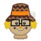 Scarecrow Glasses Applique | Machine Embroidery Designs by JuJu