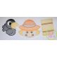 Scarecrow Trio Boy Sketch | Machine Embroidery Designs by JuJu