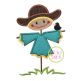 Scarecrow With Crow Boy Applique | Machine Embroidery Designs by JuJu