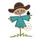 Scarecrow With Crow Boy Applique | Machine Embroidery Designs by JuJu