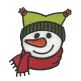 Cute Snowmen Faces Filled Machine Embroidery Designs by JuJu