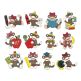 Back to School Sock Monkeys Filled Machine Embroidery Designs by JuJu