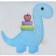 School Brontosaurus Sketch | Machine Embroidery Designs by JuJu
