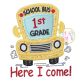School Bus Grades 1st Applique