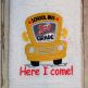 School Bus Grades 1st Applique | Machine Embroidery Designs by JuJu
