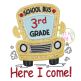 School Bus Grades 3rd Applique | Machine Embroidery Designs by JuJu