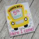 School Bus Grades 5th Applique | Machine Embroidery Designs by JuJu