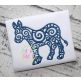 Scroll Donkey Embroidery | Machine Embroidery Designs by JuJu