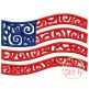 Scroll Flag Embroidery | Machine Embroidery Designs by JuJu