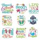 Seaside Sayings Set 1 Machine Embroidery Designs by JuJu