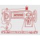 Vintage Sewing Machines Redwork Machine Embroidery Designs by JuJu