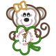Shamrock Monkey Girl Applique | Machine Embroidery Designs by JuJu