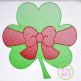 Shamrock Big Bow Sketch | Machine Embroidery Designs by JuJu