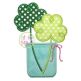 Shamrock Jar Applique | Machine Embroidery Designs by JuJu