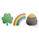 Shamrock Rainbow Pot of Gold Trio Sketch | Machine Embroidery Designs by JuJu